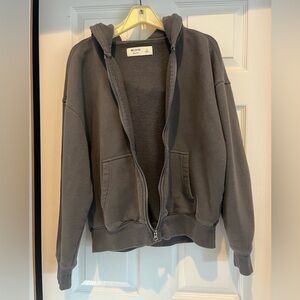 Hollister Charcoal Boxy Fit Hoodie